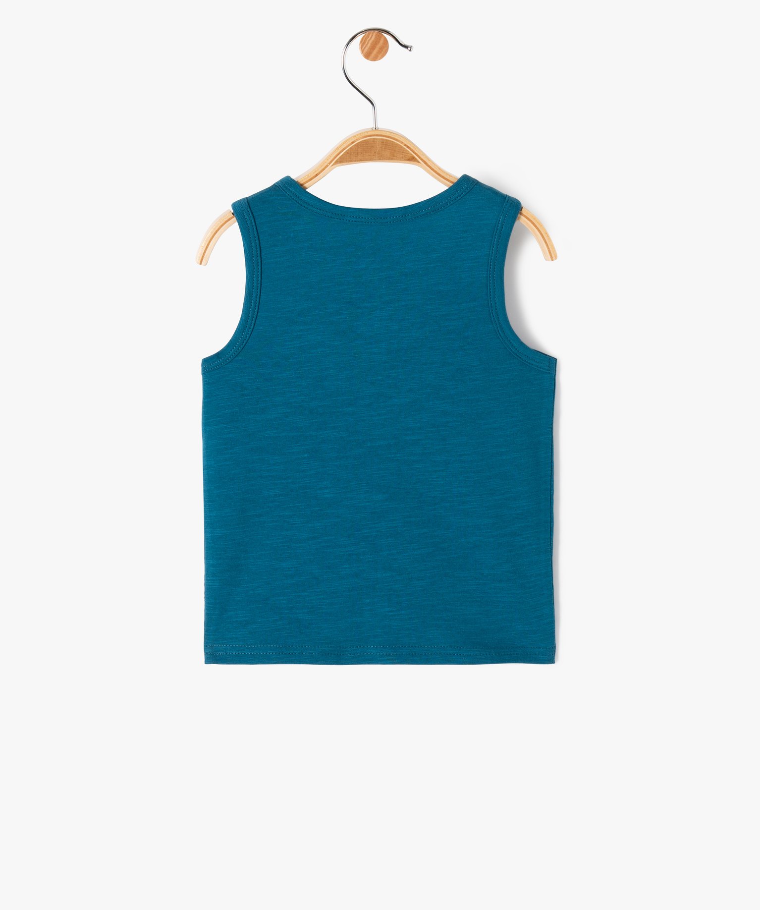 Débardeur uni avec col rond boutonné bébé Garçon bleu fonce | GEMO