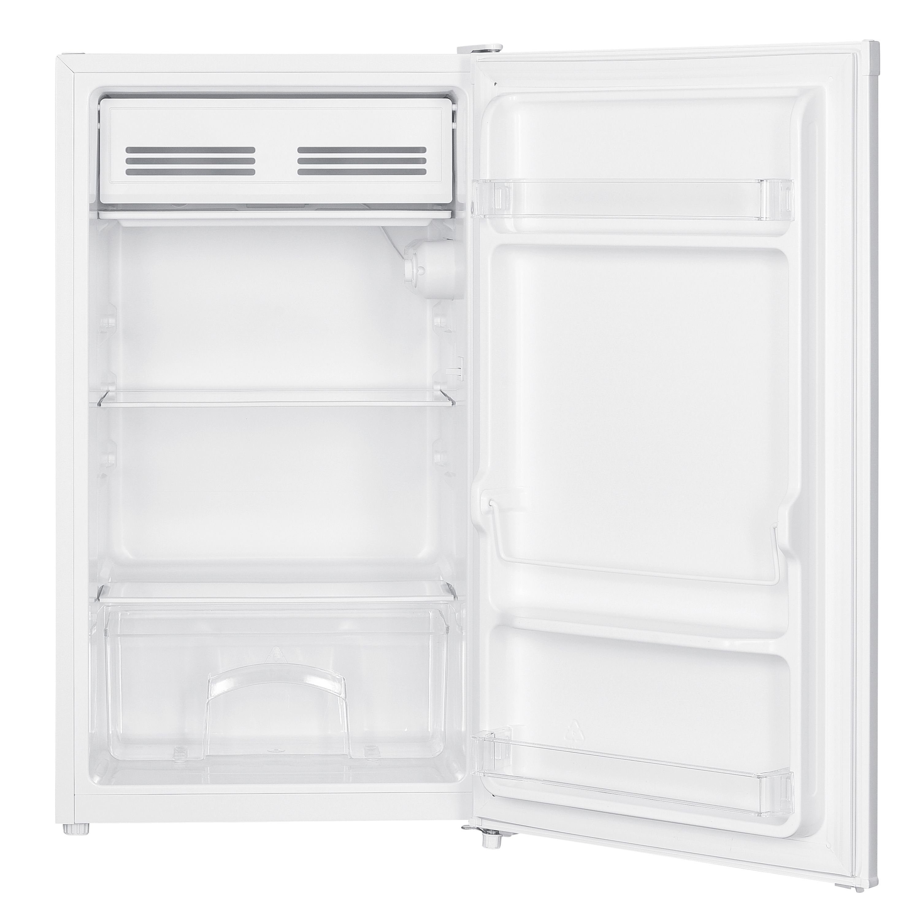 homeX Kühlschrank CS1014-W, 85 cm hoch, 48 cm breit, 90 L Gesamt-Nutzinhalt, Ohne Gefrierfach, Freistehend, Cool-Zone