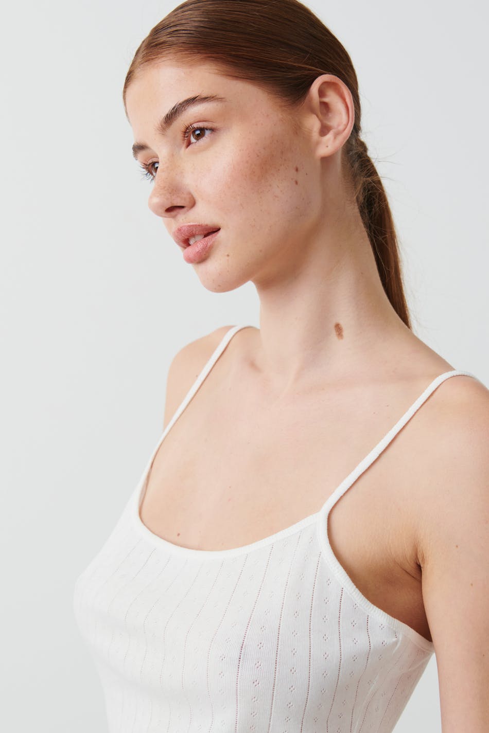 Pointelle pyjamas singlet