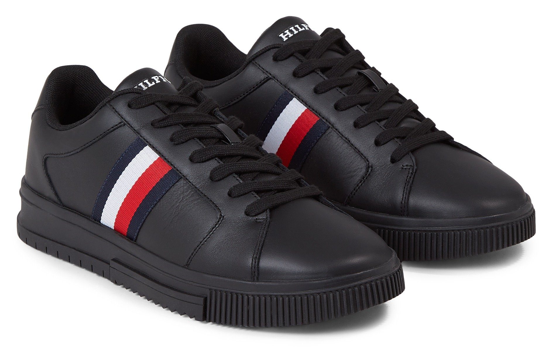 Tommy Hilfiger SUPERCUP LTH STRIPES ESS Sneaker mit seitlichen Streifen in Tommy Farben