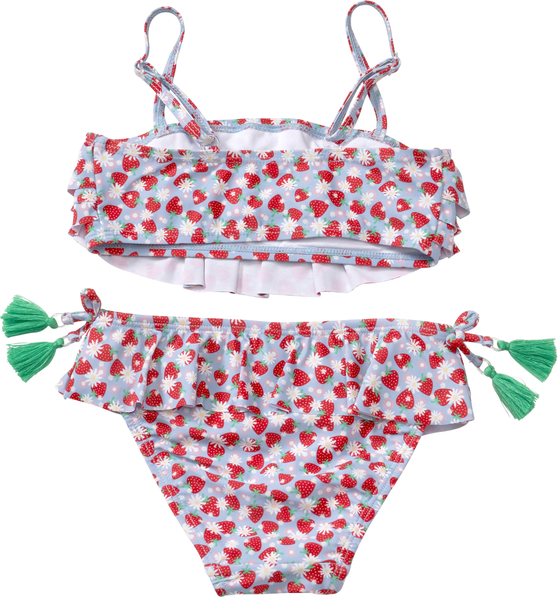 Bikini mit Erdbeeren-Muster, rosa, Gr. 122/128, 1 St