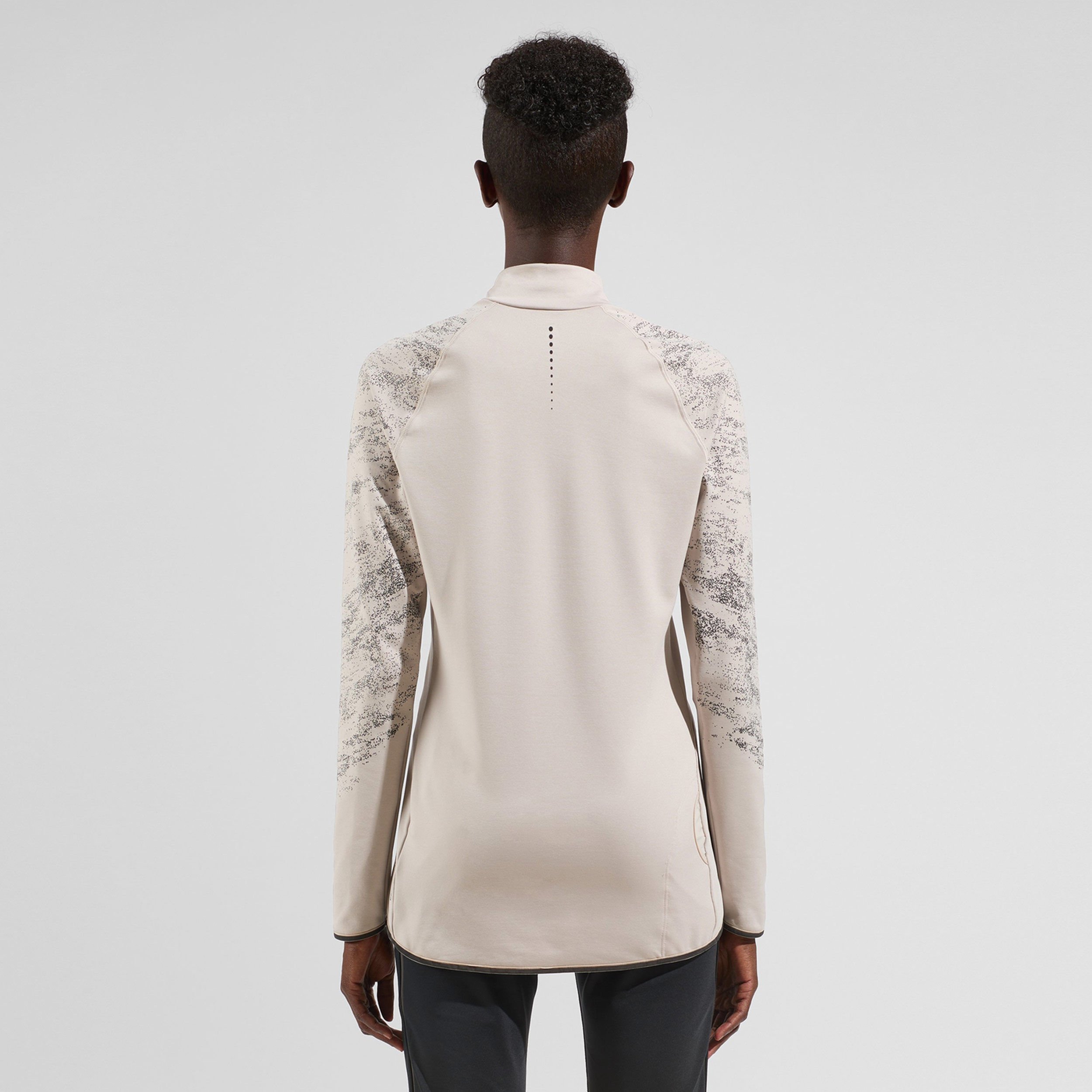 Zeroweight Ceramiwarm Reflective Mid Layer Half-Zip Lauftop Damen - Hellgrau
