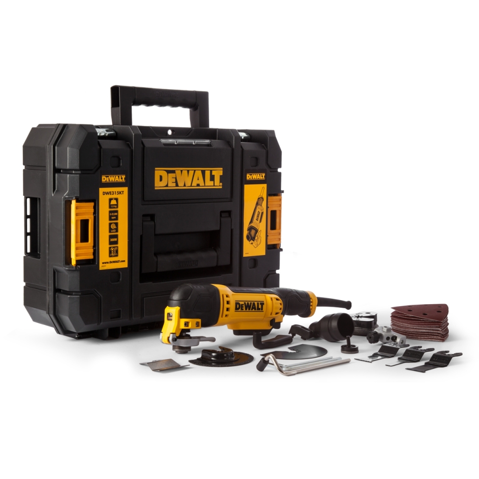 Unealtă multifuncțională oscilantă DeWalt DWE315KT-QS, 300 wați