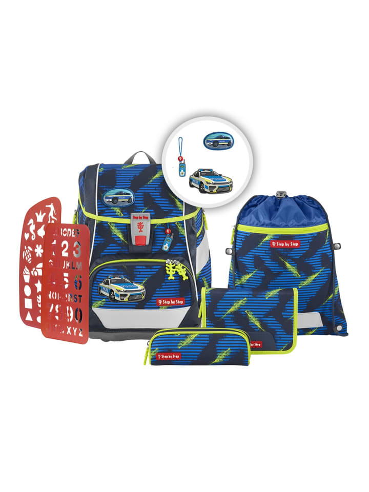 Step by Step 6tlg. Ranzen-Set 2IN1 PLUS in Police Car Cody günstig kaufen onesize