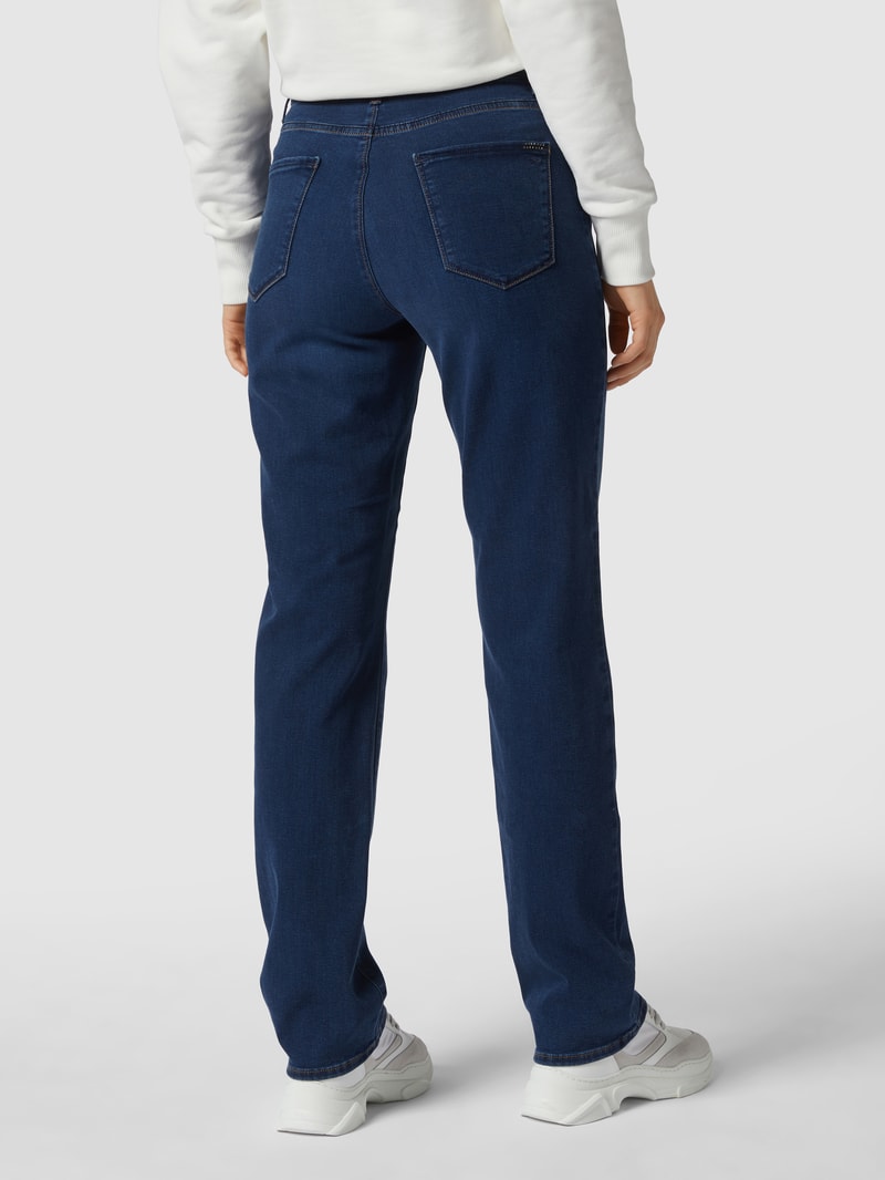 Jeans in gerader Passform mit Stretch-Anteil Modell 'STYLE.CAROLA' in blau