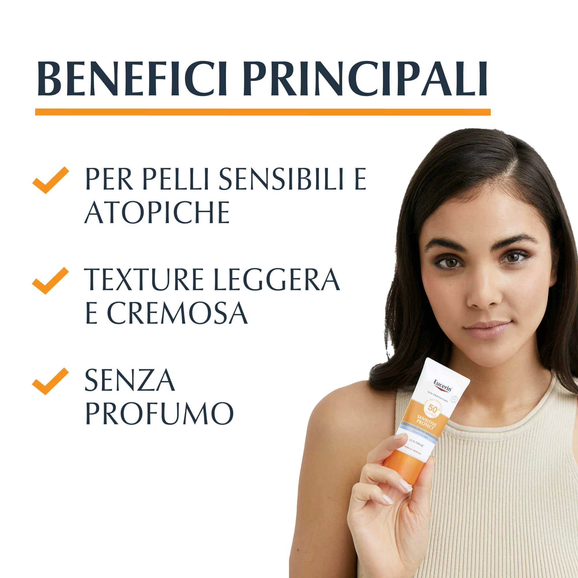 Krema za sunčanje Sensitive Protect SPF50+ - Krema za lice s visokom zaštitom od sunca.
