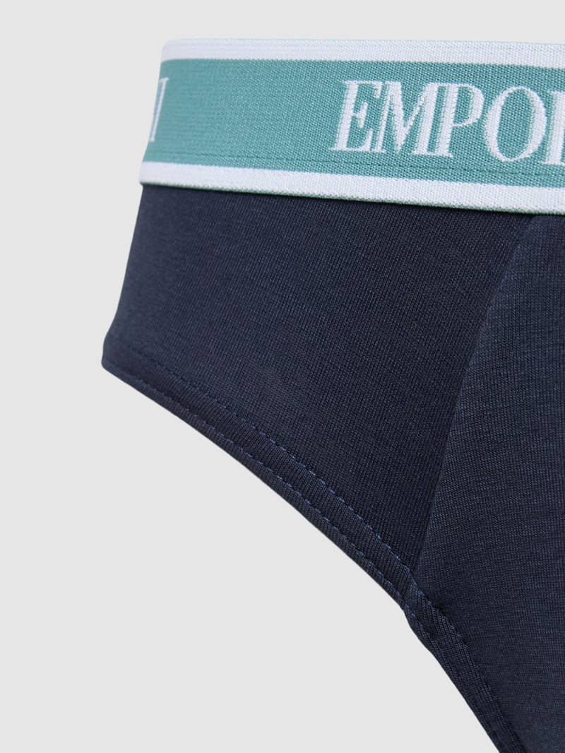 Slip mit Label-Detail im 3er-Pack in dunkelblau