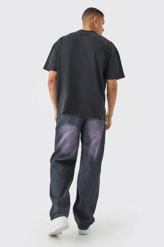 Lockere Jeans in Grau