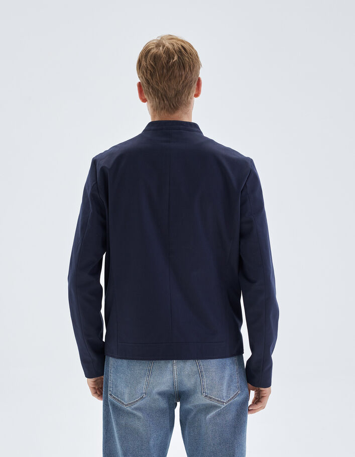 Blouson marine à col pressionné Homme