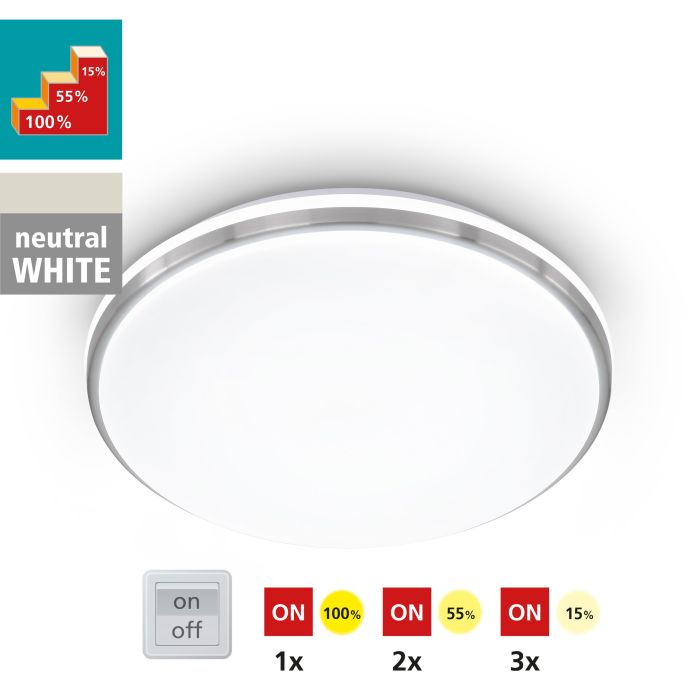 EGLO LED Deckenleuchte Marunella Silber