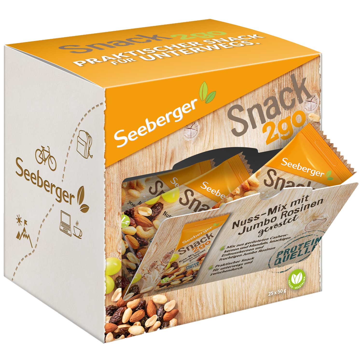 Seeberger Snack2go Box Nuss-Mix 25x50g