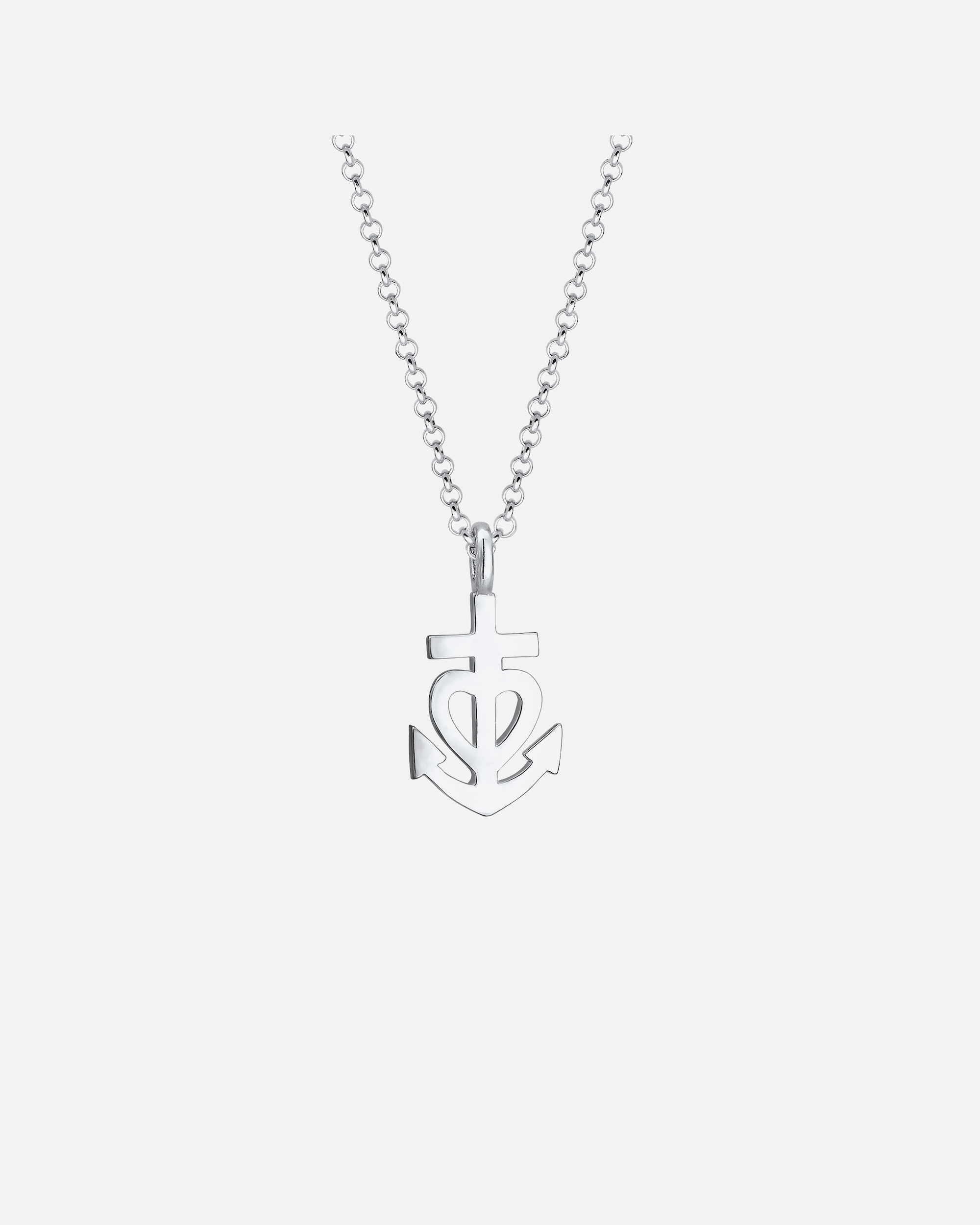 Elli Women's Anchor Heart Filigree Pendant in 925 Sterling Silver