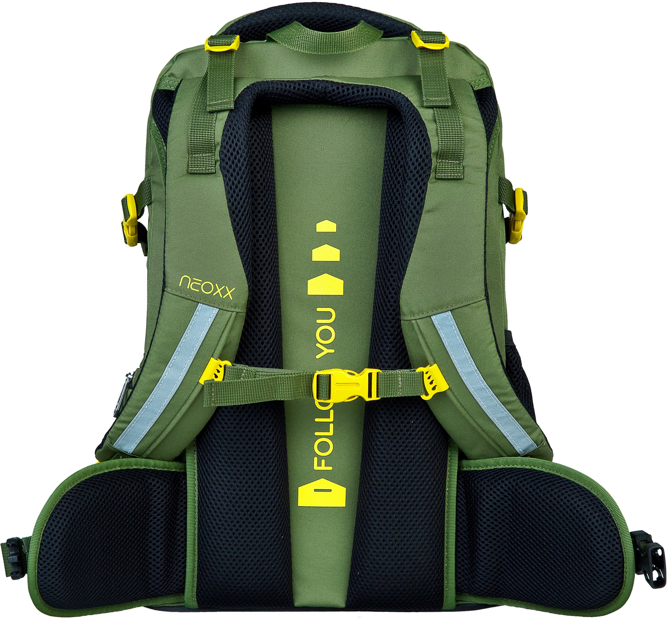 neoxx Schulrucksack Active, Ready for Green, aus recycelten PET Flaschen