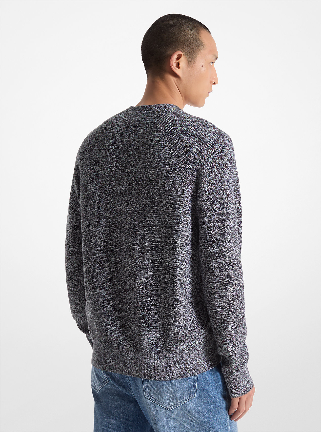 Maglione girocollo in cotone - Antracite