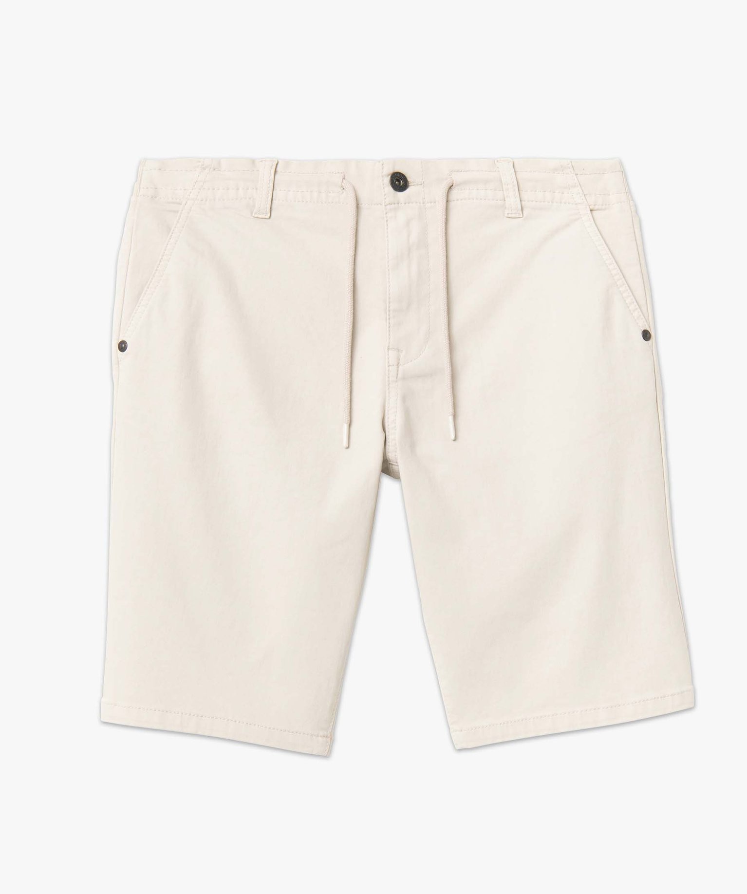 Bermuda homme coupe chino à taille élastiquée ecru | GEMO
