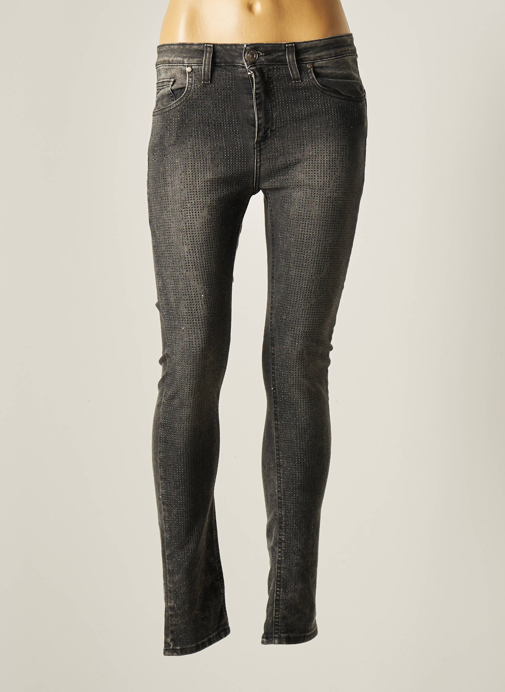 Astrid Black Label Jeans Skinny Femme couleur gris