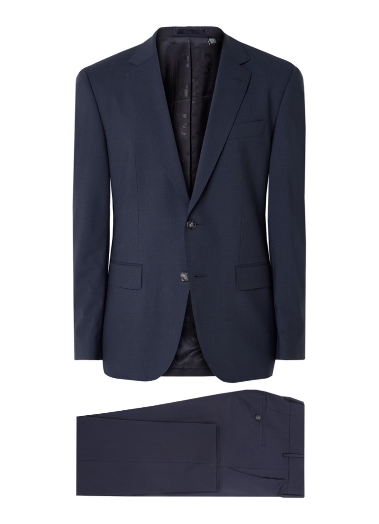 HUGO BOSS Slim fit divdaļīgs uzvalks no neapstrādātas vilnas