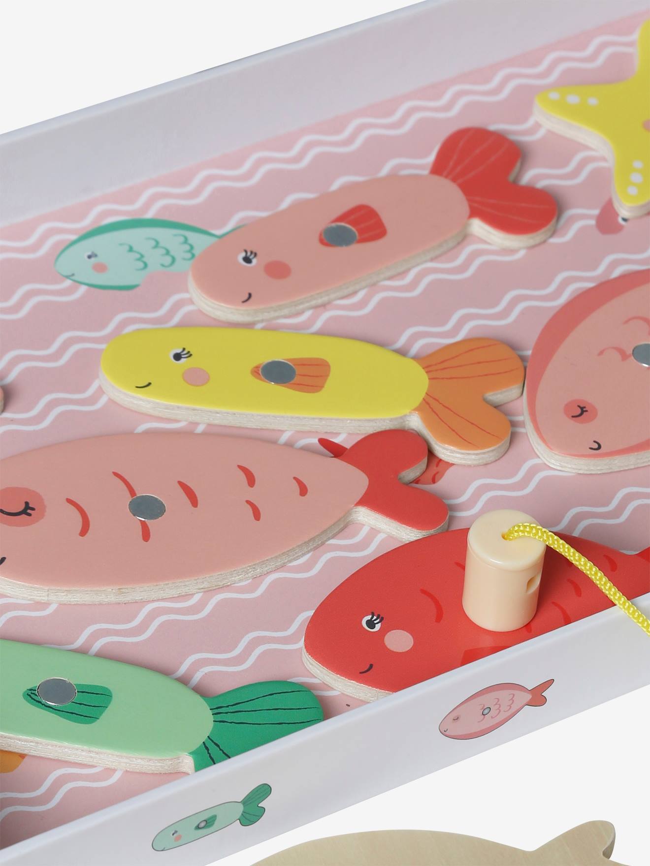 Vertbaudet Kleinkinder Angelspiel, magnetisch, Holz FSC - rosa