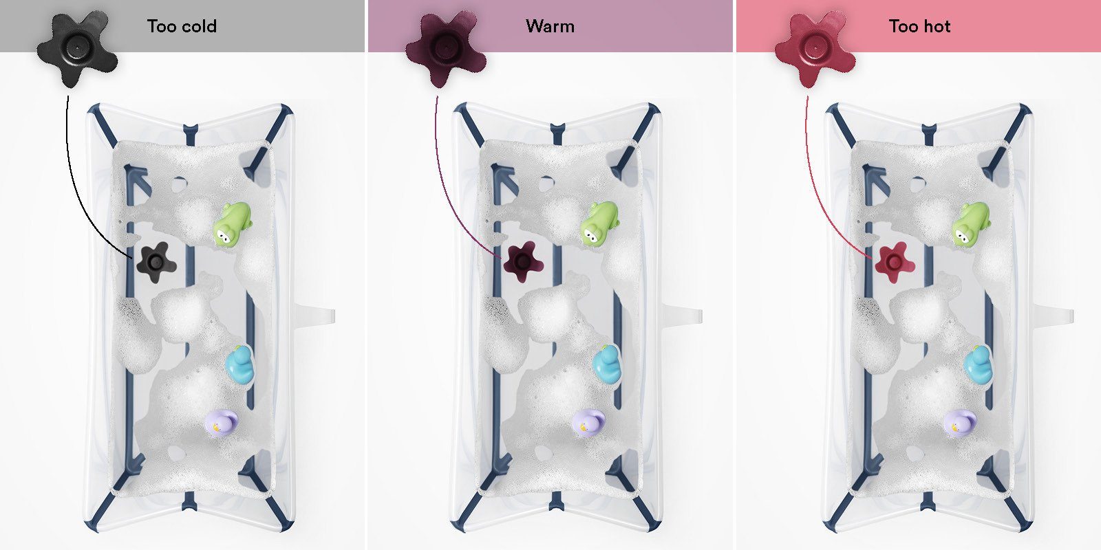 Stokke Babybadewanne Flexi Bath Badewanne für Babys, Kleinkinder & Kinder