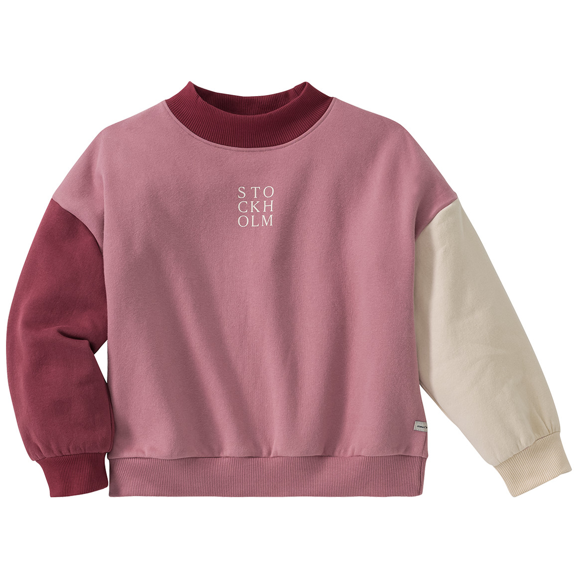 Mädchen Sweatshirt mit Farbteilern