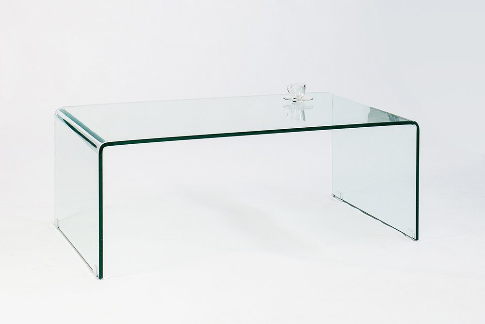riess-ambiente Couchtisch FANTOME 110cm transparent, Wohnzimmer · Glas · eckig · Modern Design