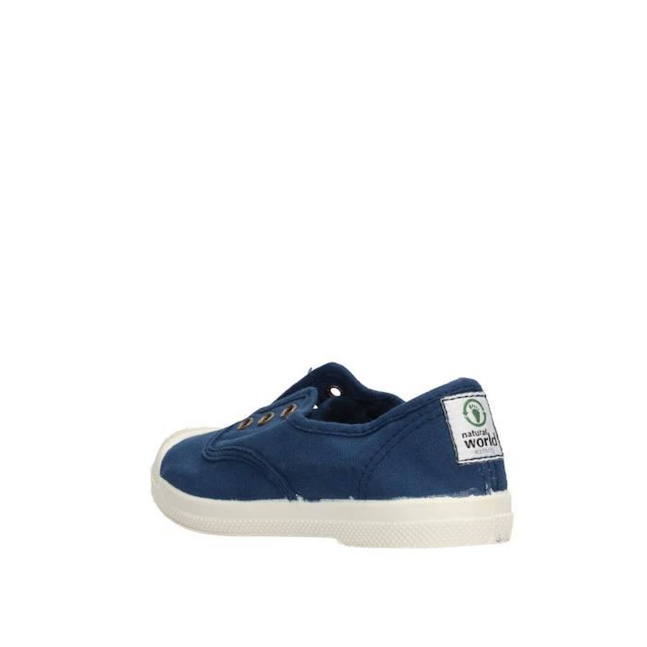 Basket à Lacets Enfant Natural World bleu