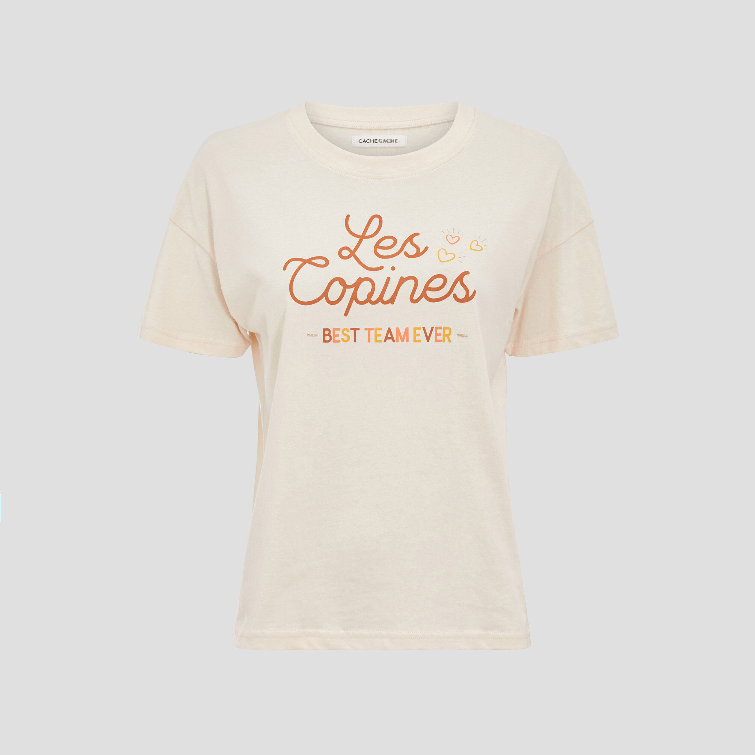 T-shirt manches courtes ivoire femme | Cache Cache