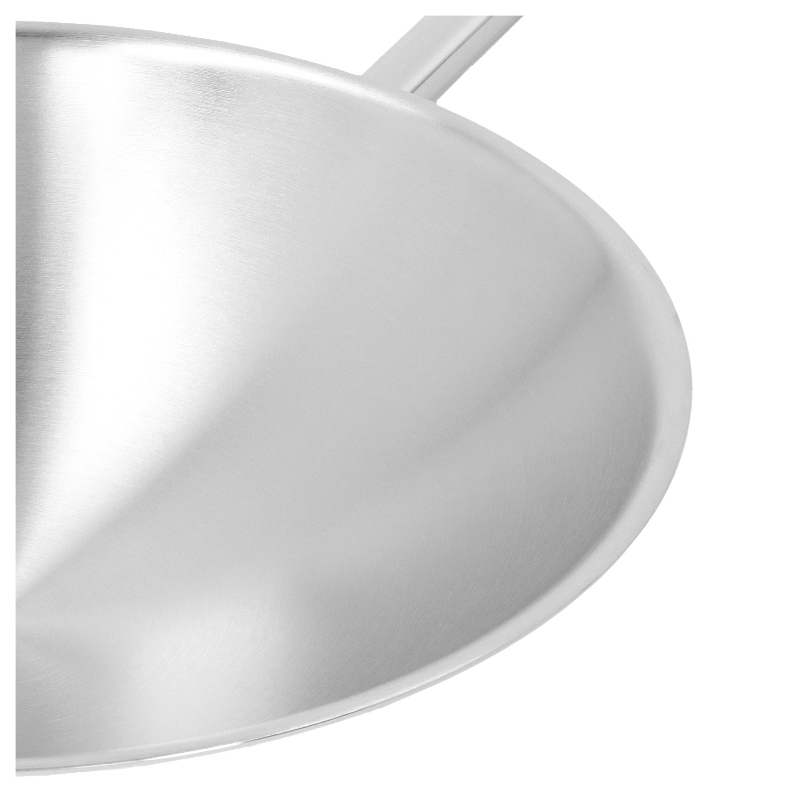 Wok runder Boden 36 cm, 18/10 Edelstahl