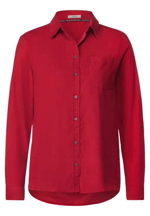 CECIL Cordbluse mit Hemdkragen