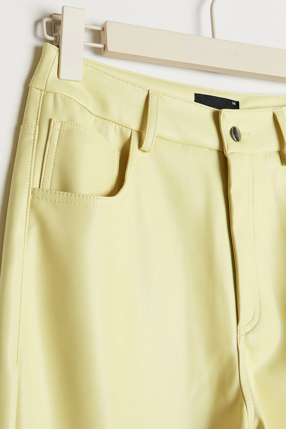 Straight pu trousers