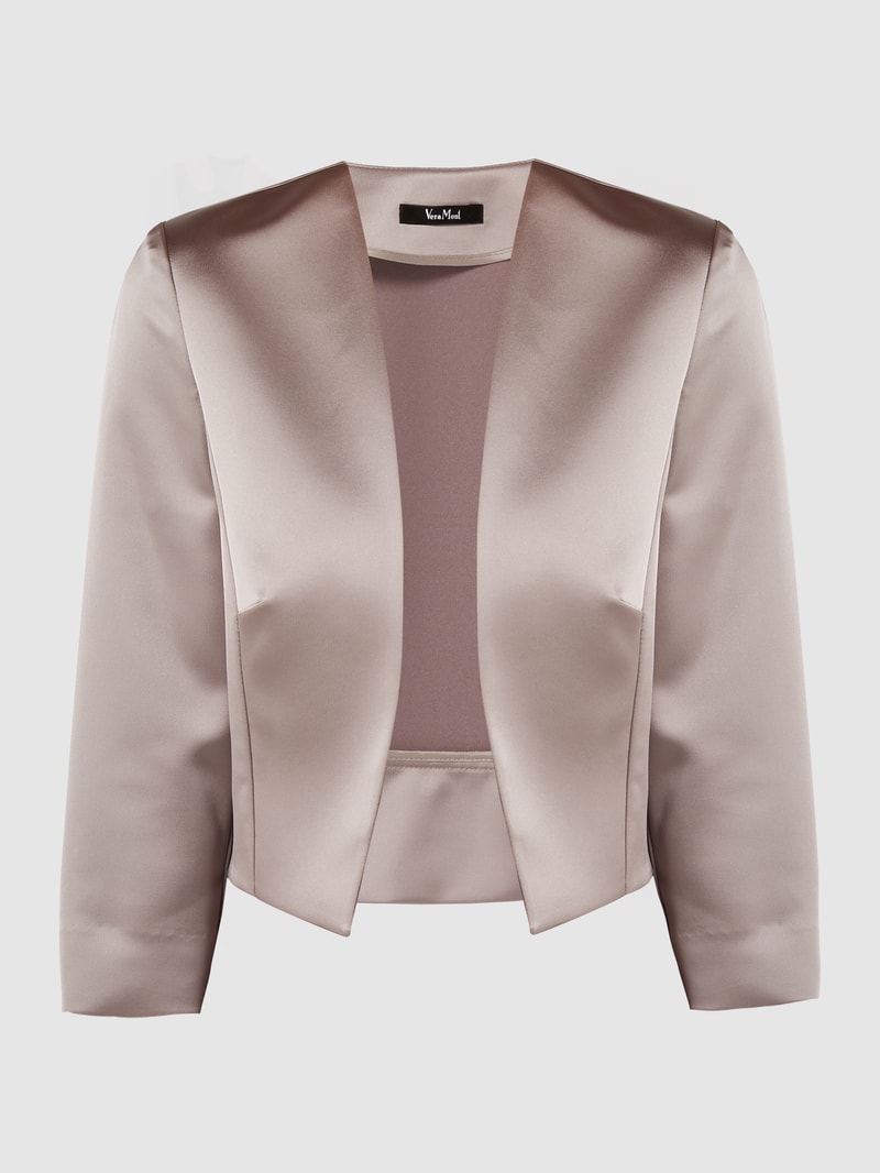 Bolero aus Satin in taupe