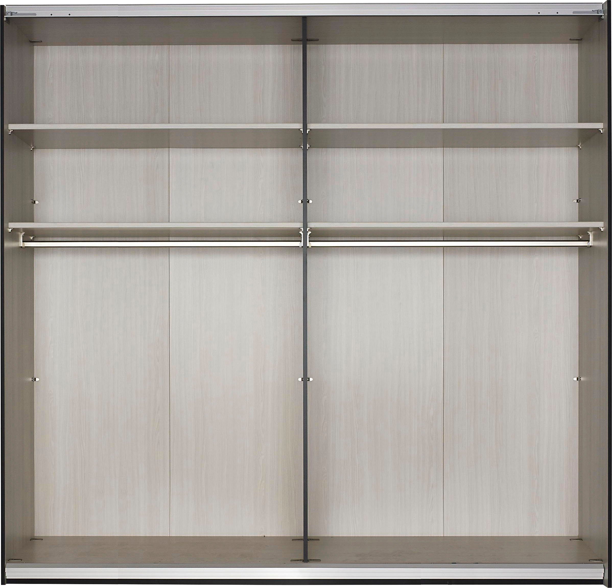rauch Schlafzimmer-Set Mayla, Set 6-tlg.: Schrank, Bett 180x200 cm, 2 Hängenachttische, 2 Paneele