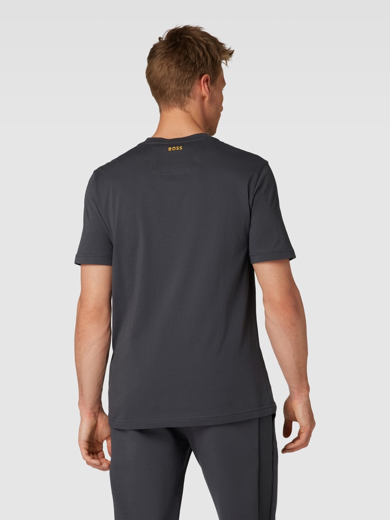 T-Shirt mit Label-Print in graphit