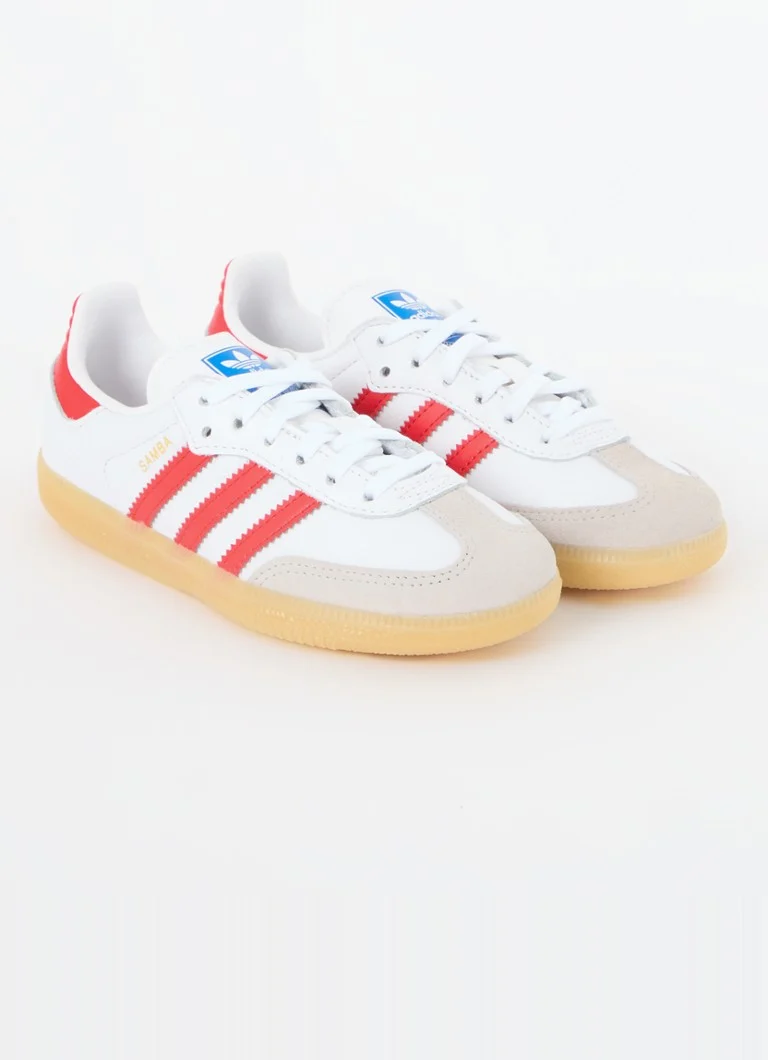 Pantofi sport din piele Adidas Samba OG C cu detalii din piele întoarsă