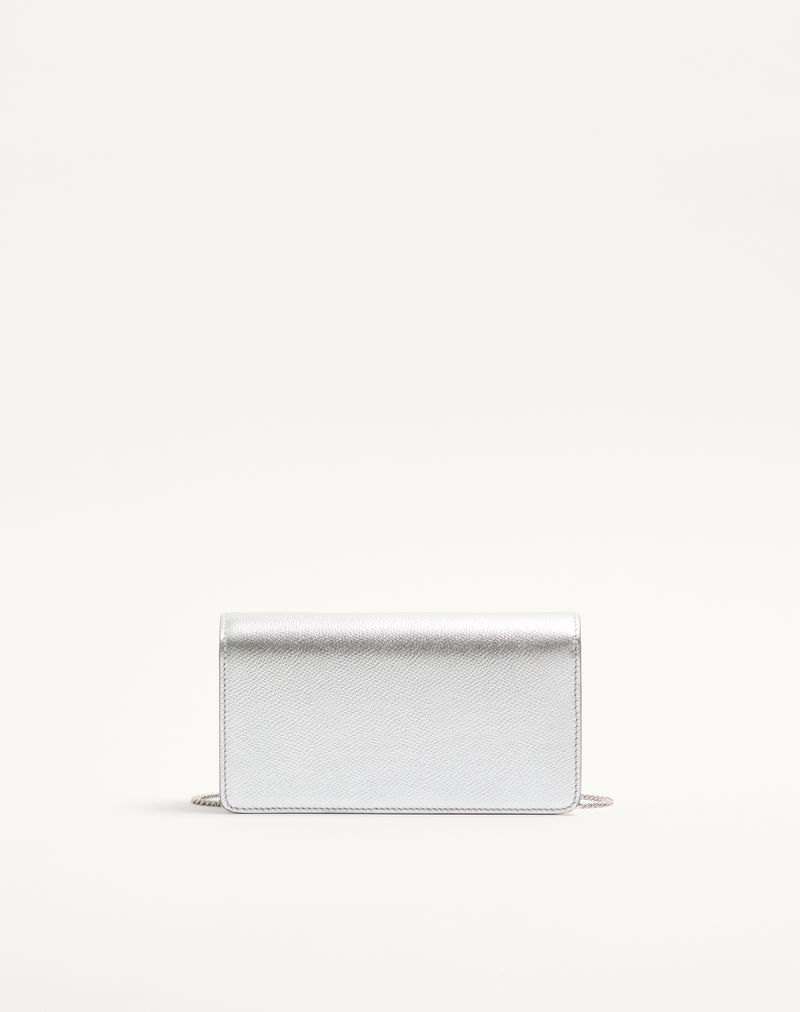 VLogo Signature Mini Skuldertaske i Lamineret, Kornet Kalveskind