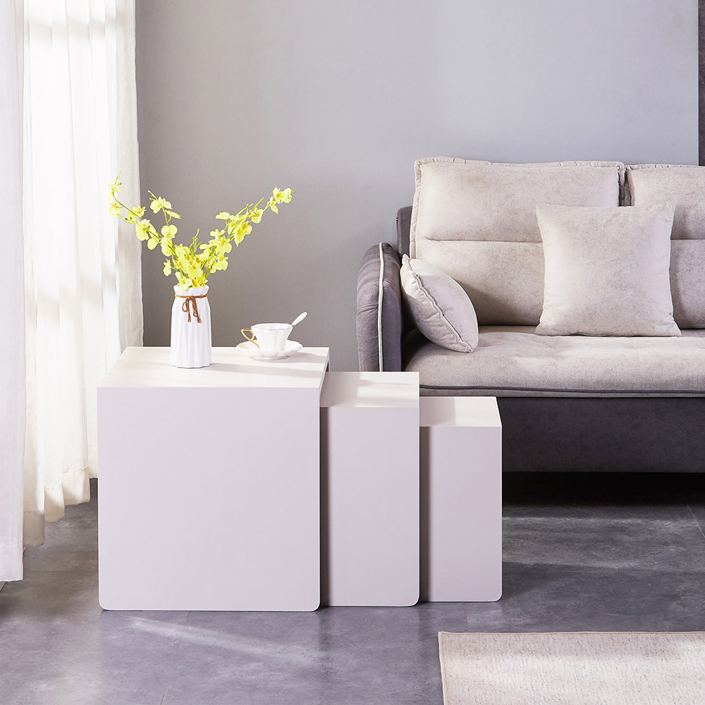 Home Deluxe HOME DELUXE Beistelltisch 3er Set IRIMA – Sand Beige