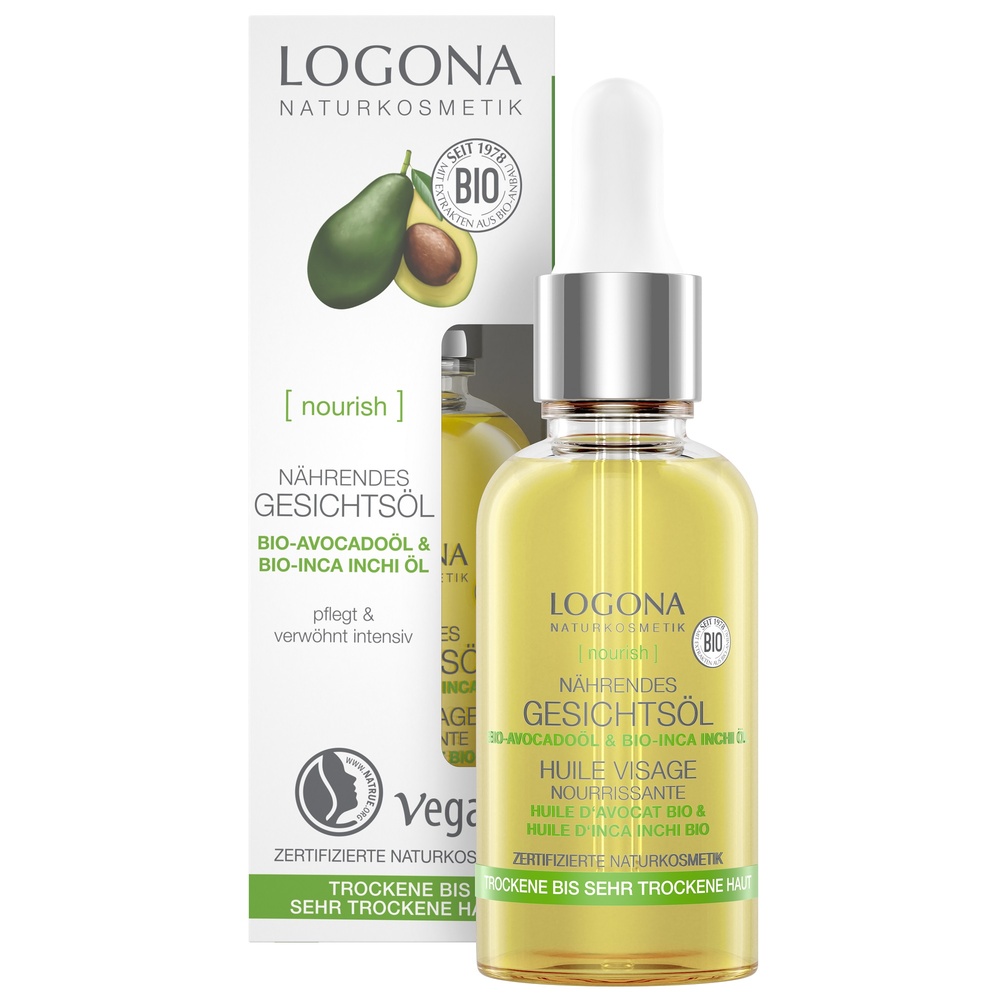 logona Huile visage nourrissante avocat bio, 30 ml Huiles visage et corps