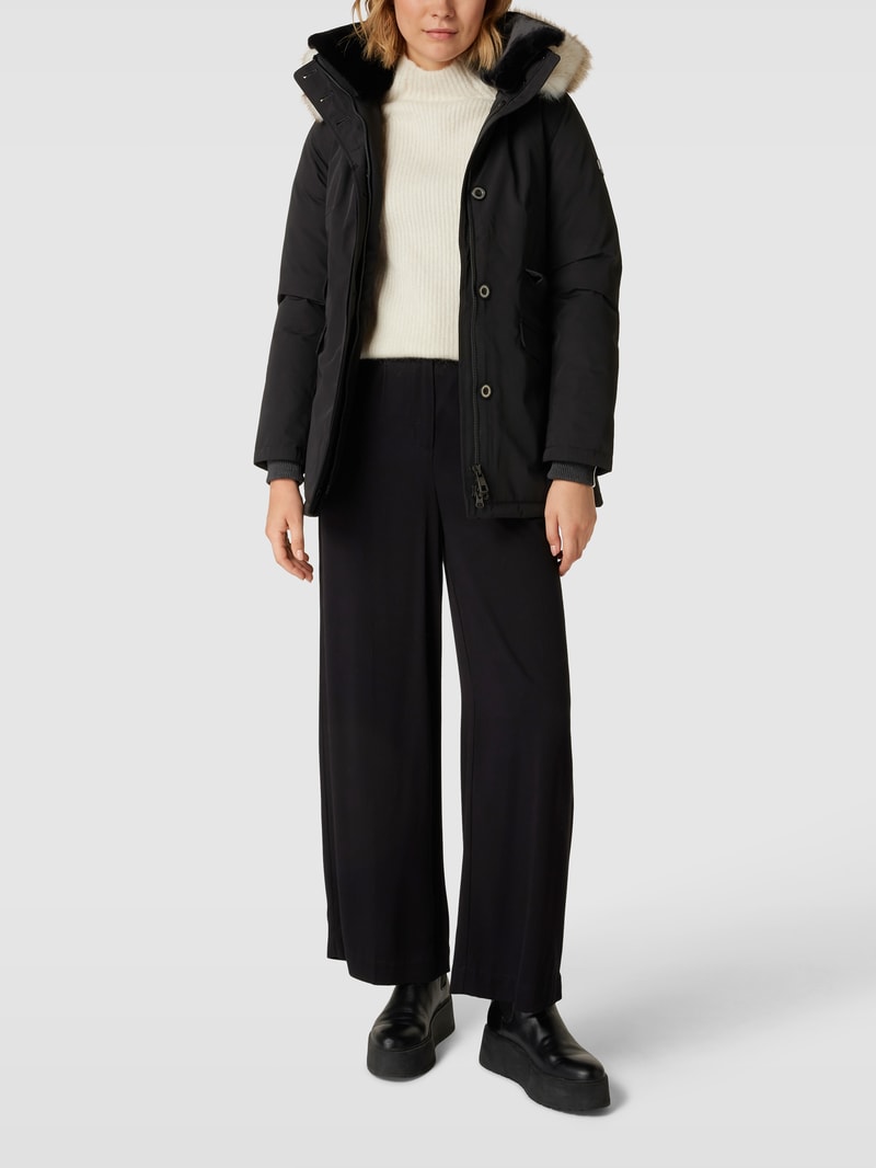 Funktionsjacke mit abnehmbarer Kapuze Modell 'Enterprise' in schwarz