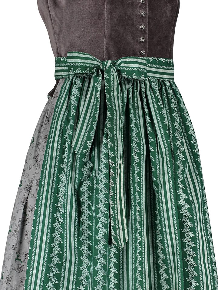 Almsach Dirndl in Grau/ Grün günstig kaufen