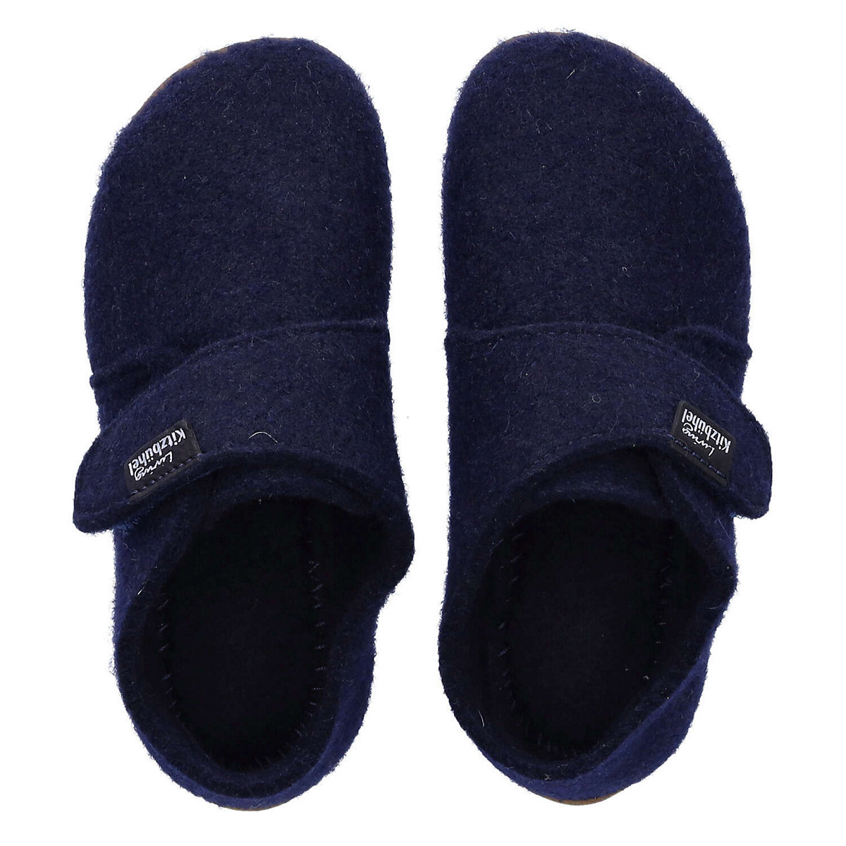 Babyklettschuh Filz unifarben Nachtblau Ballerinas