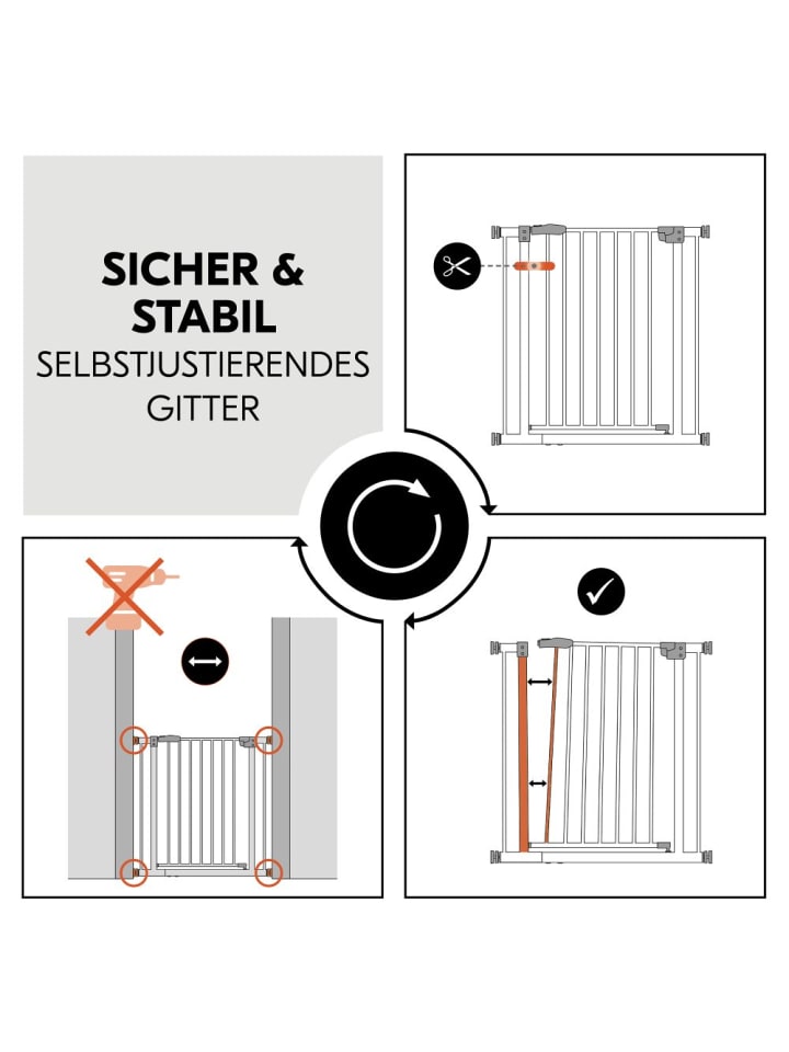 Hauck Türschutzgitter / Treppenschutzgitter Clear Step 2 in weiss günstig kaufen onesize