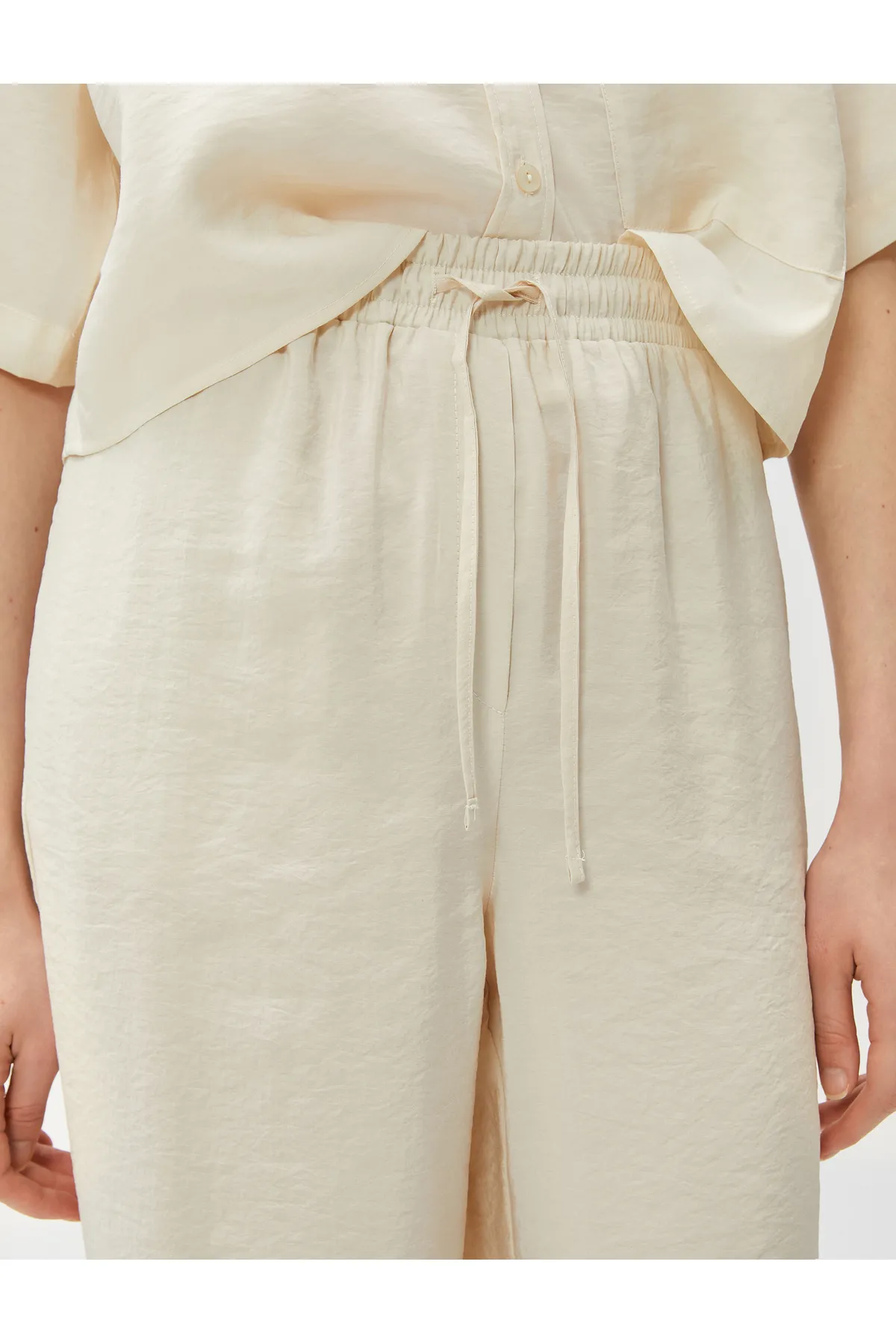 Koton  Modale, bequeme Hose mit Bindebund und Taschen