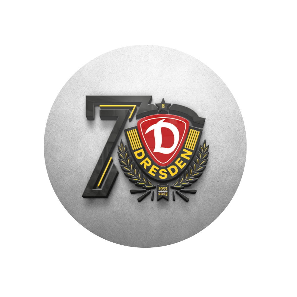 Aufkleber '70 Jahre' (6 cm) grau