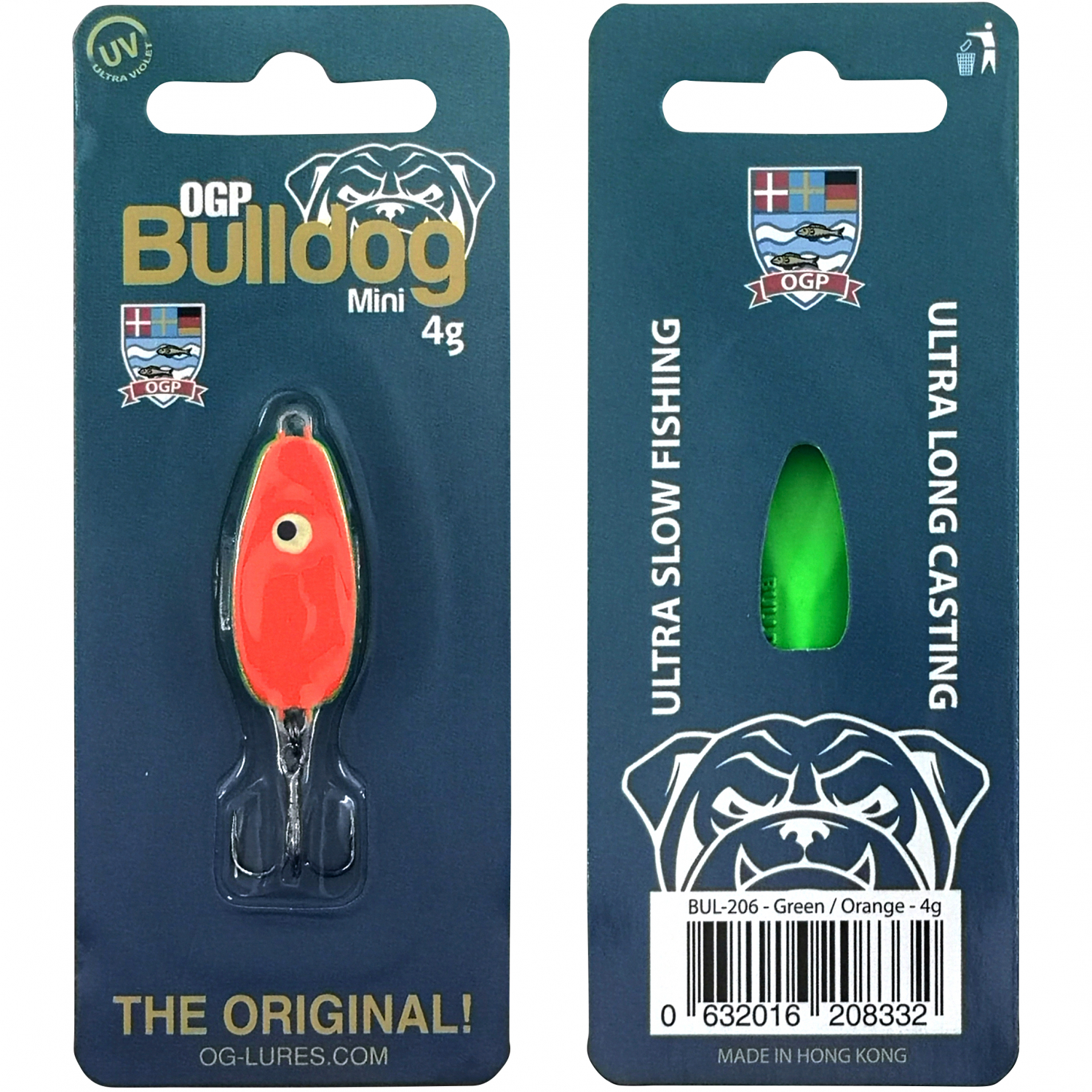 OGP Forellenköder Bulldog Mini (Green/Orange)