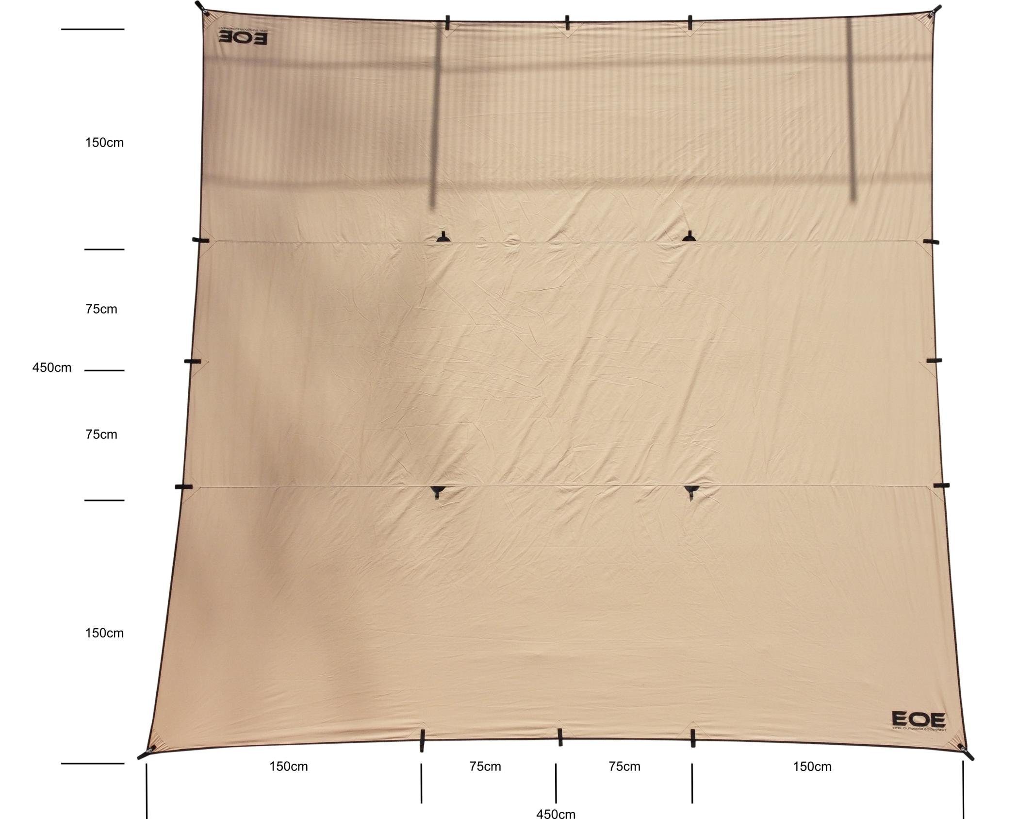 EOE - Eifel Outdoor Equipment Tarp-Zelt EOE Innerstandt TC Tarp 4,5 x 4,5 m