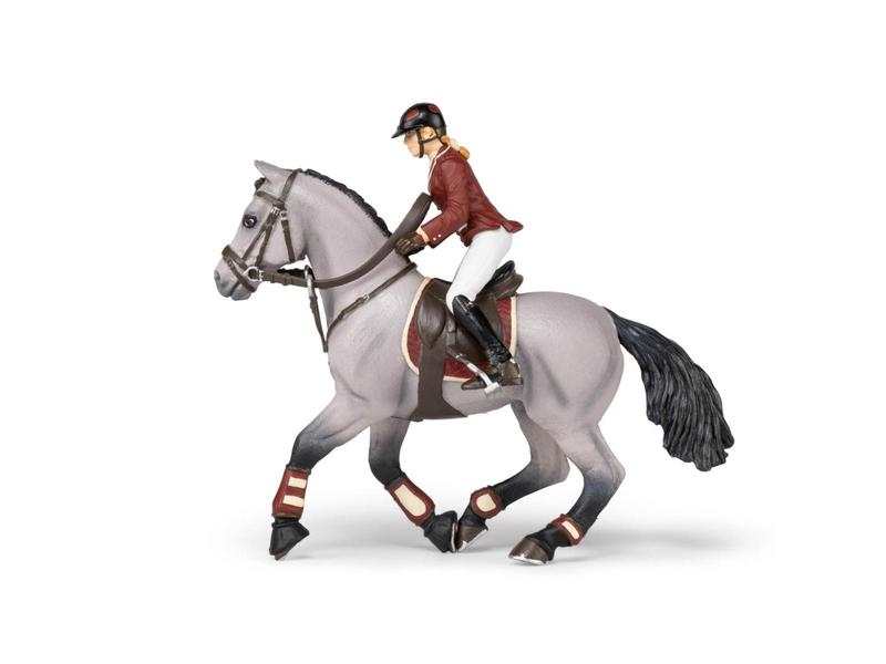 Figurine Cheval de concours et sa cavalière