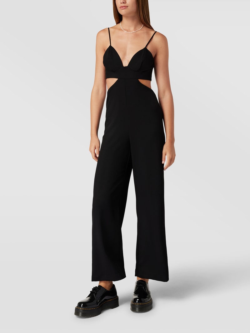Jumpsuit mit Cut Outs in schwarz