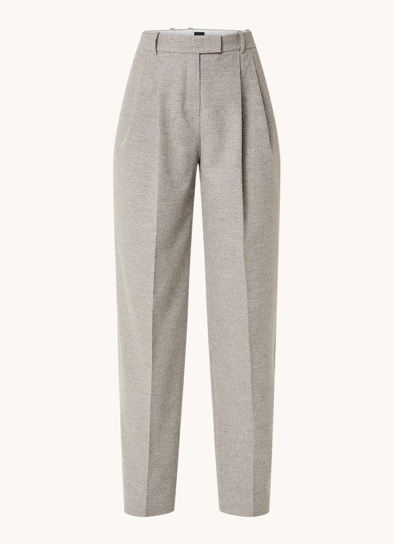 HUGO BOSS Tilda_Long2PT high waist straight fit trousers with heather pattern