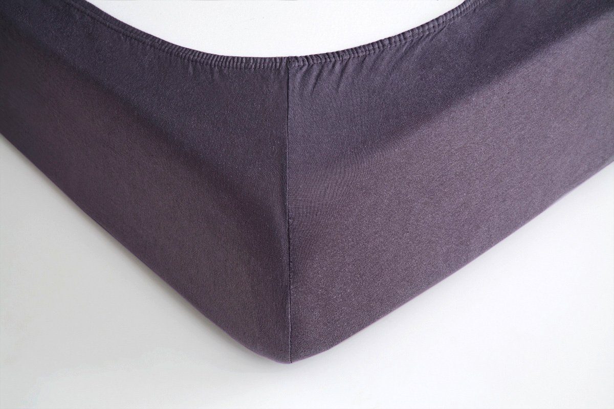 Spannbettlaken Exclusive Spannbettlaken Spannbetttuch bis 25 cm Steghöhe, Bettlaken aus 100% Baumwolle, Premium Qualität - Feinste Baumwolle 160 g/m², Hometex Premium Textiles, Jersey, Gummizug: rundum