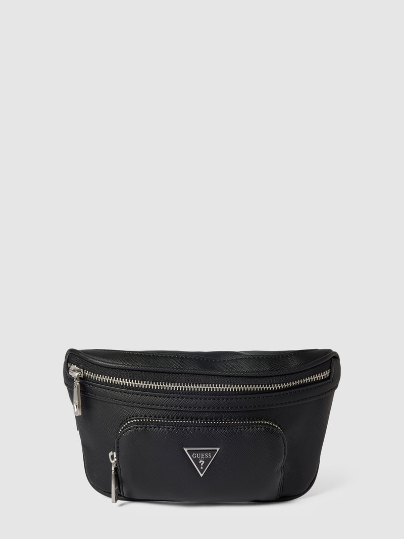 Bauchtasche mit Label-Patch in schwarz